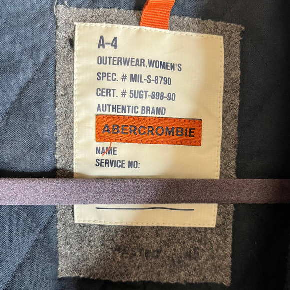 Abercrombie Wool Pea Coat Vintage Y2K Size - Picture 4 of 6